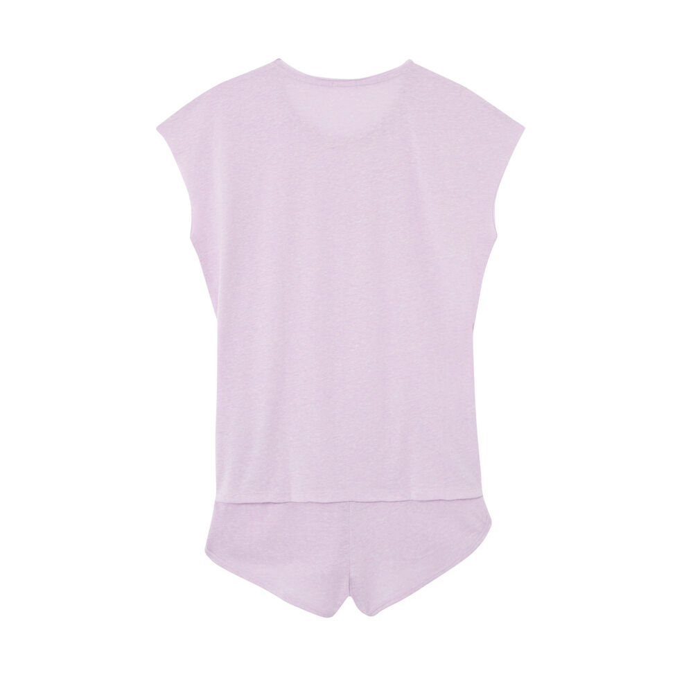 Juego de pijama liso - morado morado.