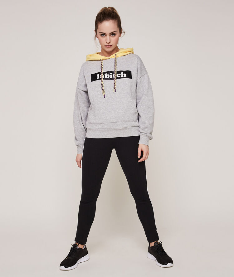 Sudadera con capucha labitchiz gris.