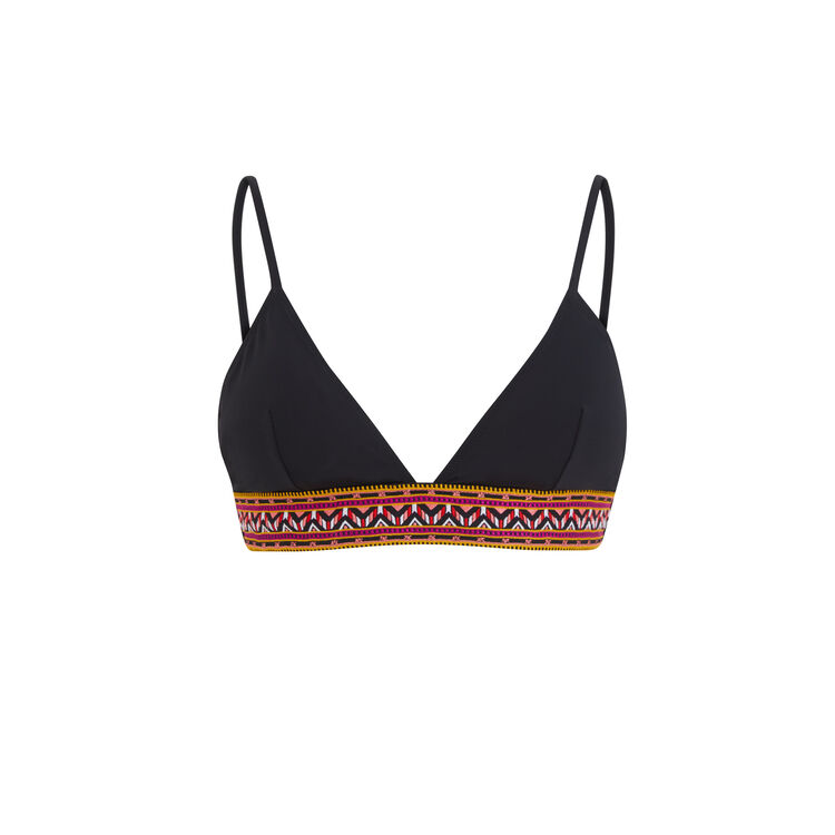 Top de bikini negro brodindiz negro.