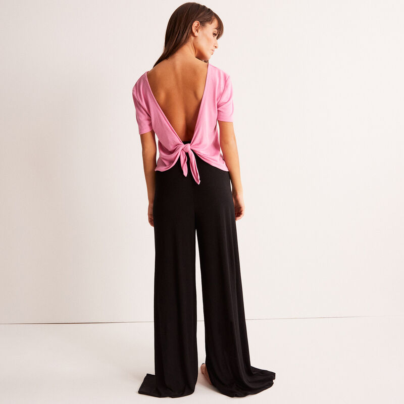 Pantalón ancho con apertura - negro Pantalón ancho con apertura - negro;