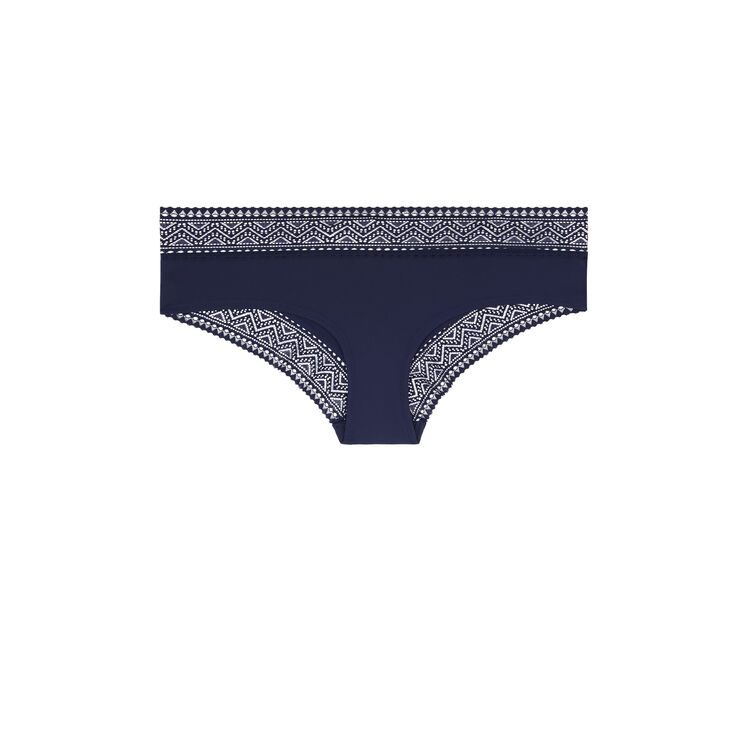 Braguita culotte micro/encaje peachiliz azul marino.