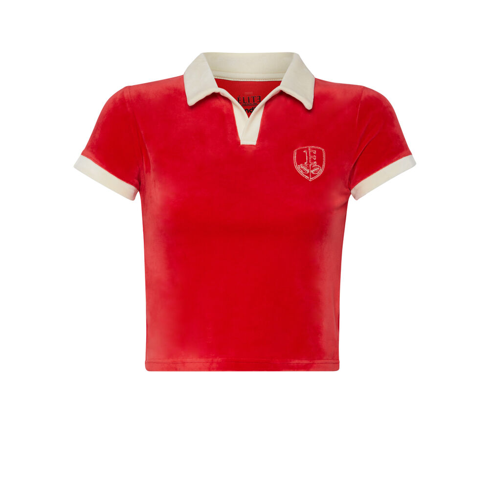 Polo de terciopelo élite - rojo rojo.