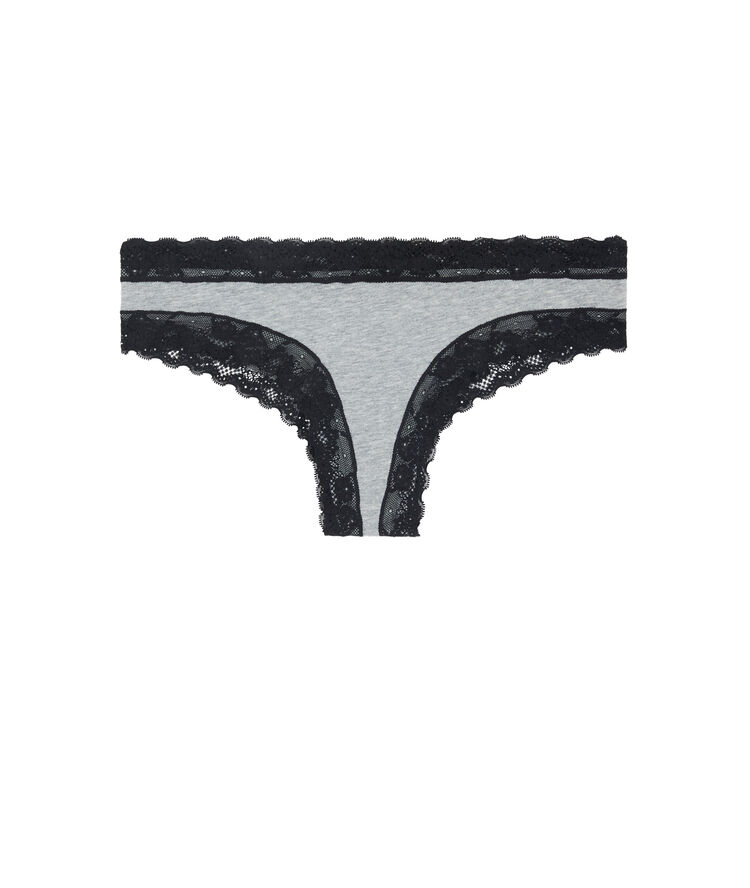 Braguita culotte de algodón greyteriz gris.