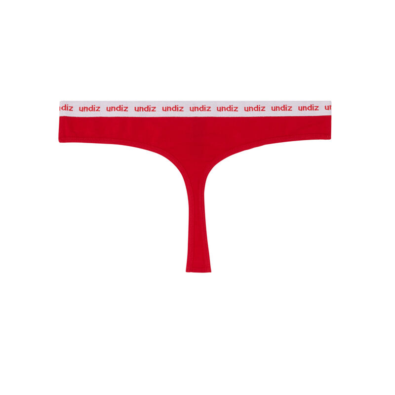 braguita tanga de algodón con detalle elástico - rojo braguita tanga de algodón con detalle elástico - rojo;
