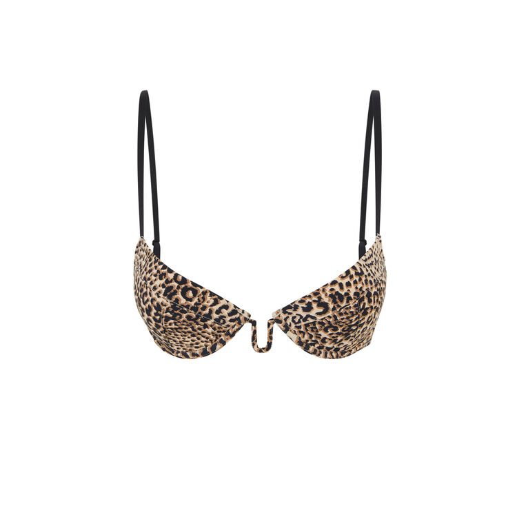 Sujetador push con microestampado de leopardo wildcatiz carne.