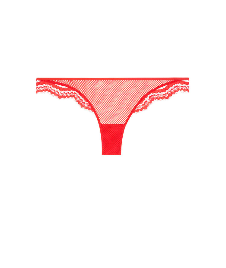 Braguita brasileña de tul behappiz rojo.