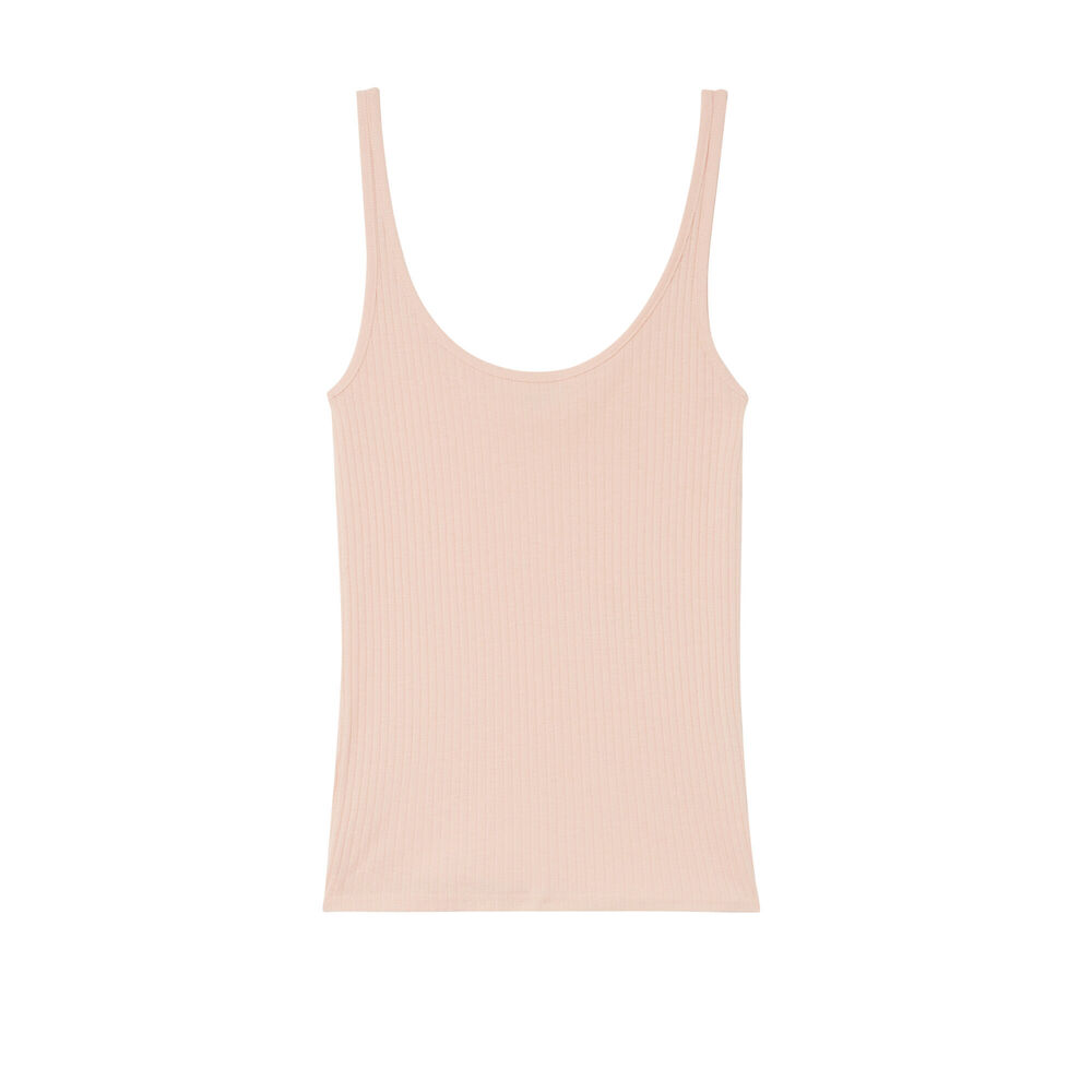 Top acanalado debidiz rosa.