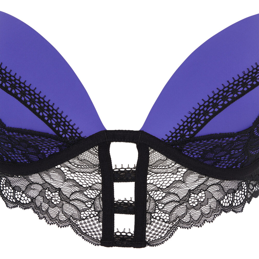 Sujetador push-up de dos materiales - violeta violeta.