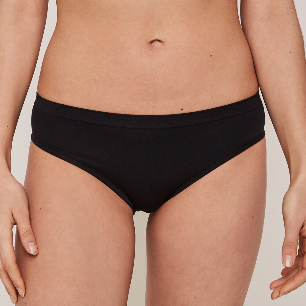 Braguita culotte reversible con mensaje reversibliz negro.