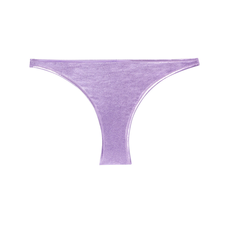 Parte de abajo de bikini braguita con efecto metalizado - violeta violeta.