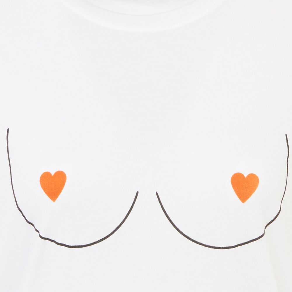 Top con estampado de boobs - blanco blanco.