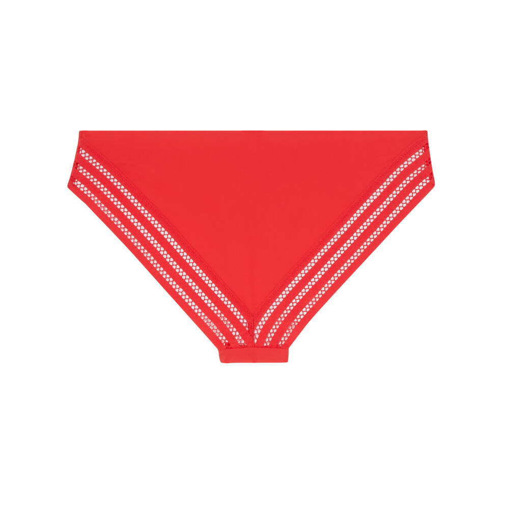 Braguita de microfibra y encaje calado - roja rojo.