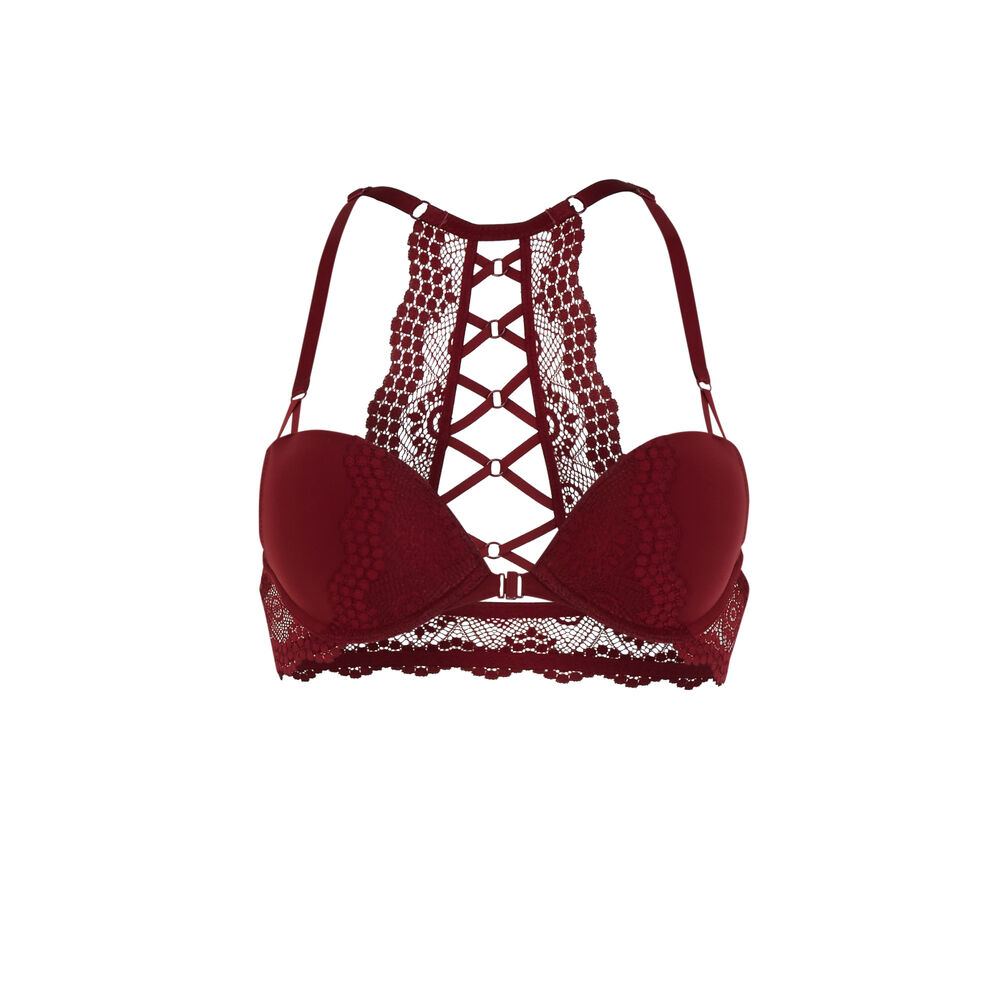 Sujetador push-up con detalle en la espalda - rojo rojo.