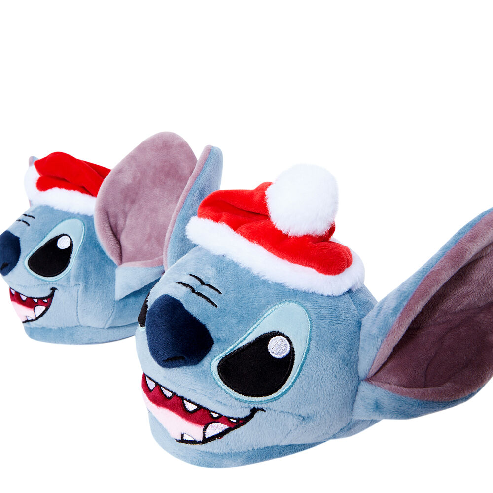 Zapatillas stitch en navidad - azul azul.