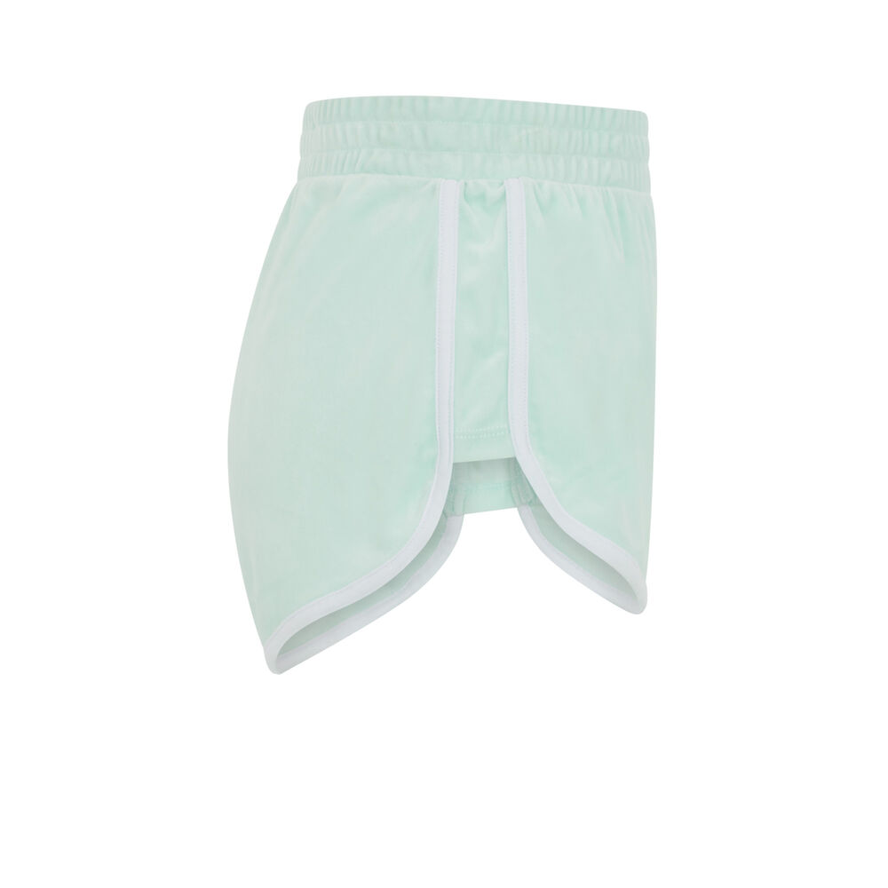 Short liso de terciopelo - azul turquesa azul turquesa.