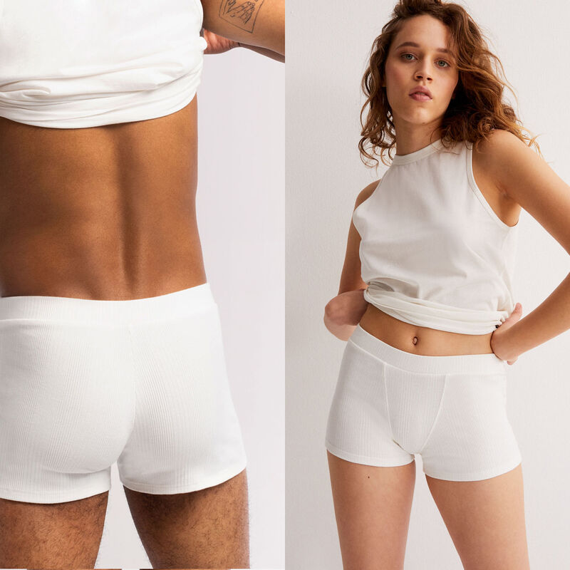 Short unisex de punto liso - beige Short unisex de punto liso - beige;