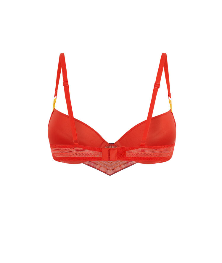 Sujetador rojo push-up valliz rojo.