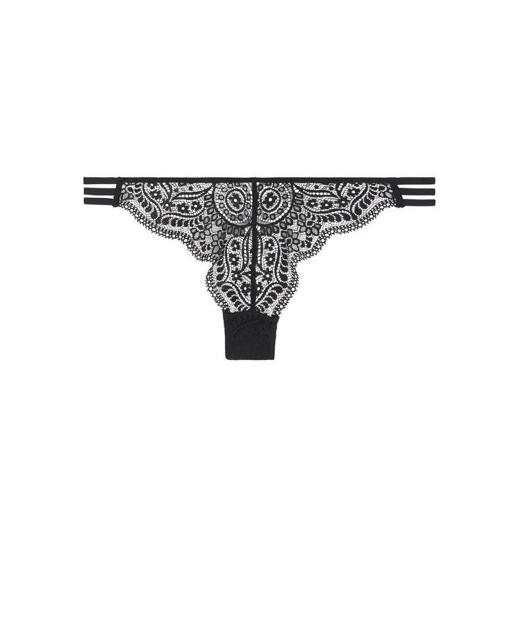 Tanga en dentelle sabriniz noir.