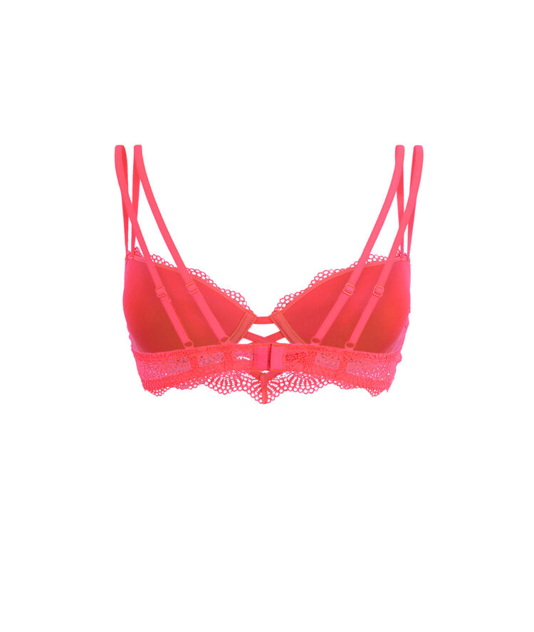 Sujetador corpiño push-up coral fluo totoiz rosa.