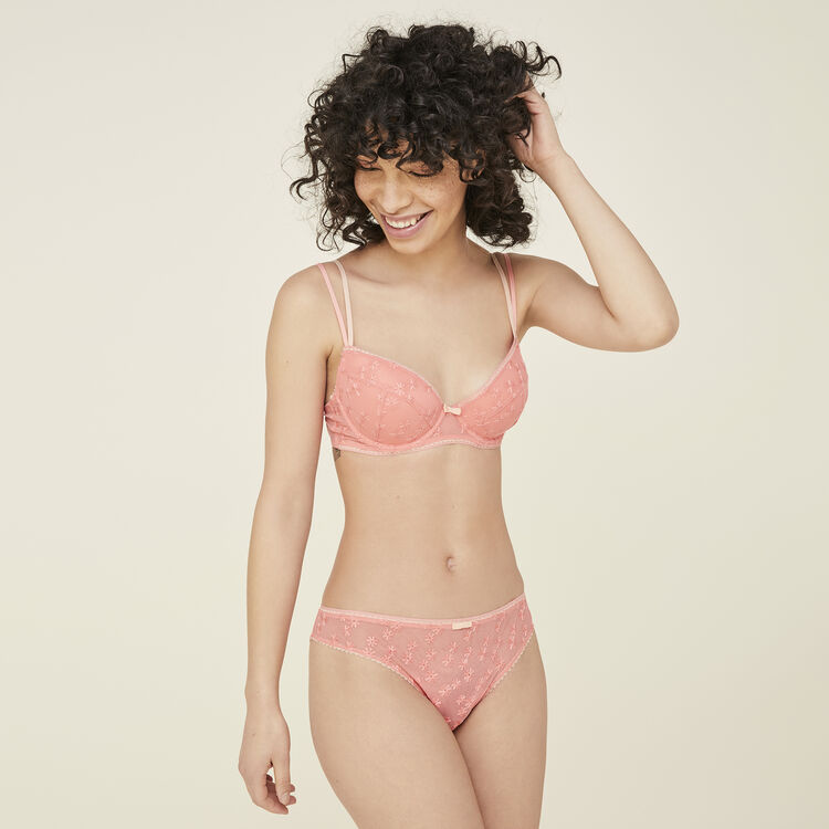 Braguita clásica embroderiz rosa pink.