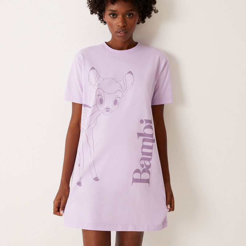 camiseta larga con estampado de Bambi - lila camiseta larga con estampado de Bambi - lila;