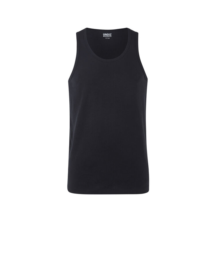 Camiseta de algodón lisa yodiz negro.