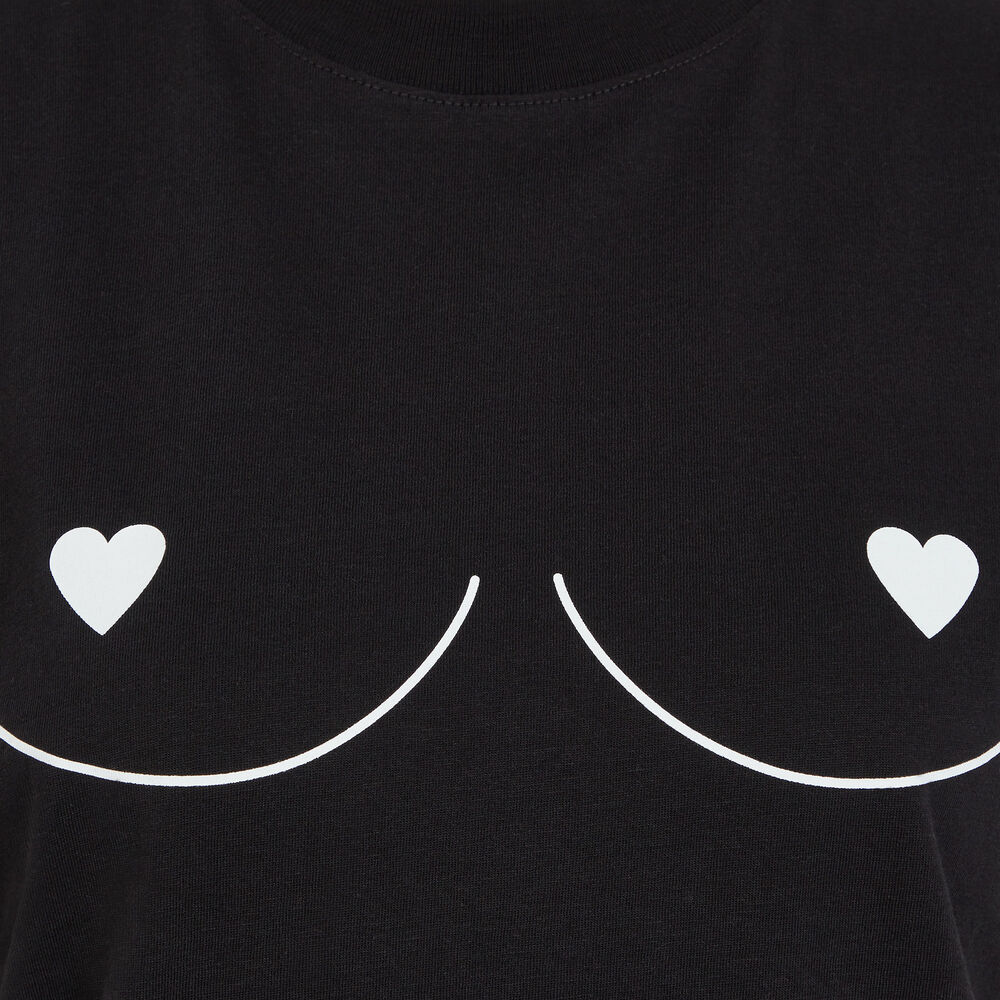 Top estampado boobs bigboobiz negro.
