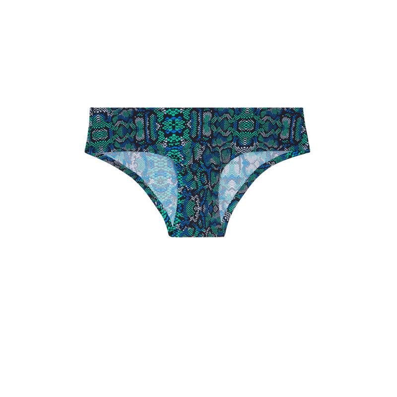 Shorty de microfibra con estampado snakeiz bleu.