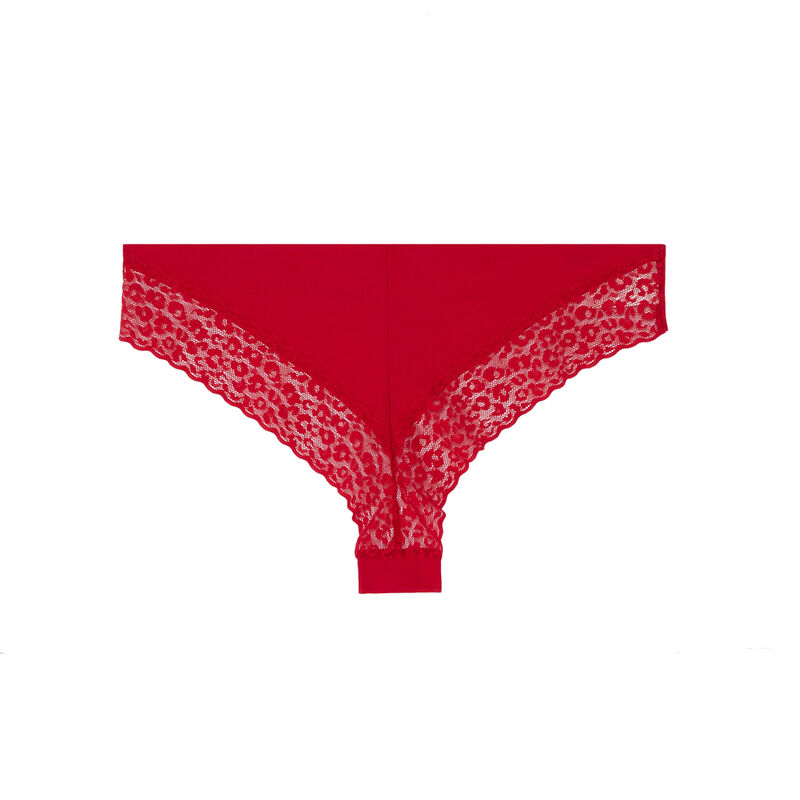 Braguita brasileña de algodón - roja Braguita brasileña de algodón - roja;