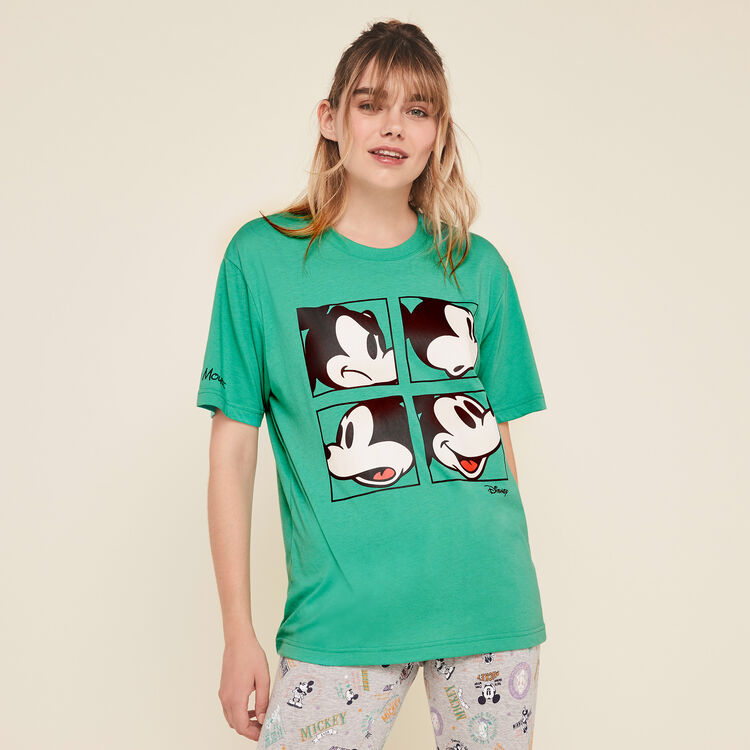 Top de manga corta con estampado Mickey grumpymickiz Top de manga corta con estampado Mickey grumpymickiz;