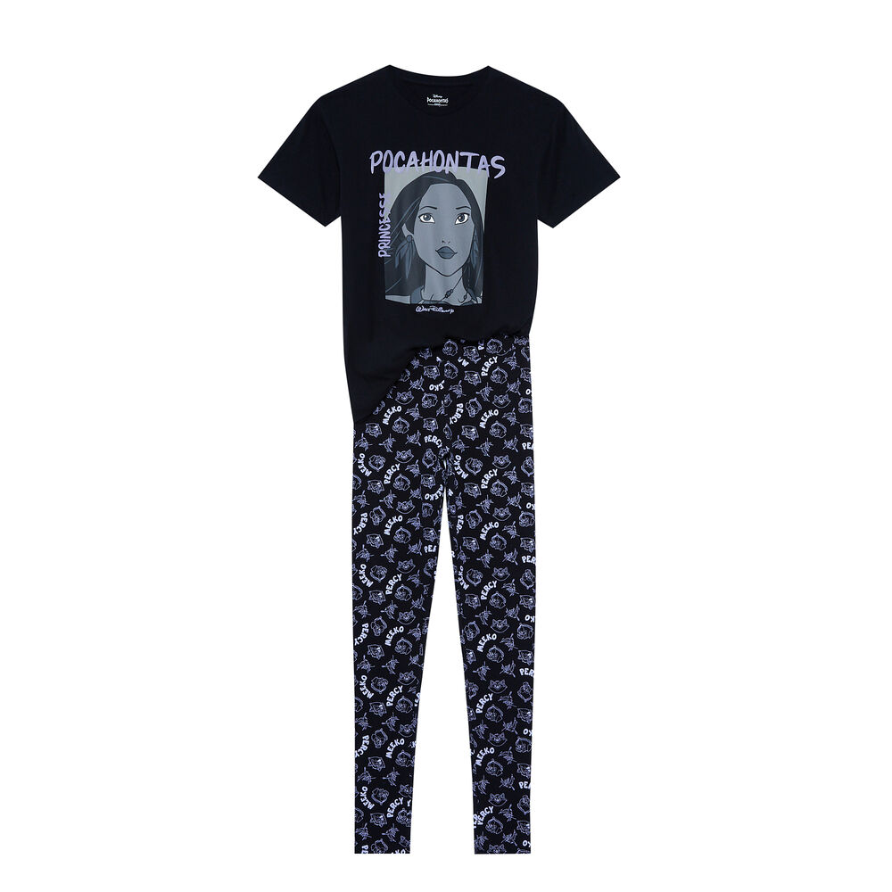 Juego de pijama de manga corta pocahontas - negro negro.