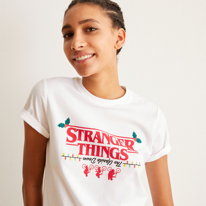 juego de pijama de manga corta Stranger Things - blanco juego de pijama de manga corta Stranger Things - blanco;