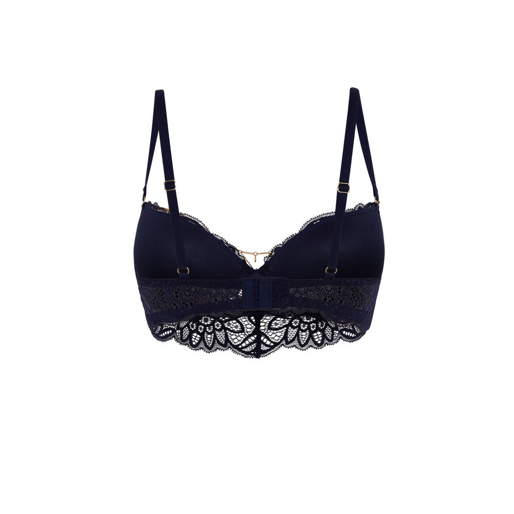 Sujetador corpiño push-up con joya - negro negro.