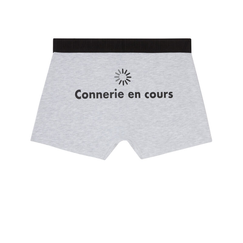 bóxer con mensaje "connerie en cours" - beige bóxer con mensaje "connerie en cours" - beige;