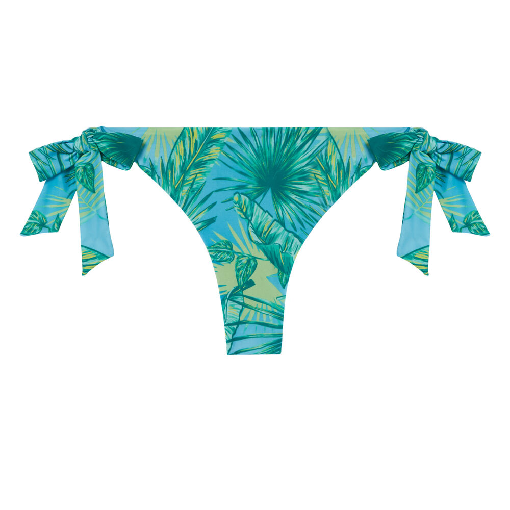 Parte de abajo de bikini con lazo tropical - verde verde.