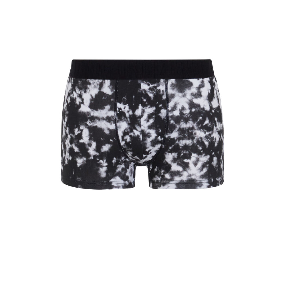 Bóxer de algodón con estampado tiedyeiz negro.
