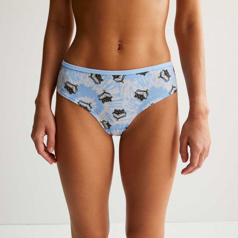 braguita culotte con estampado Meeko - azul braguita culotte con estampado Meeko - azul;