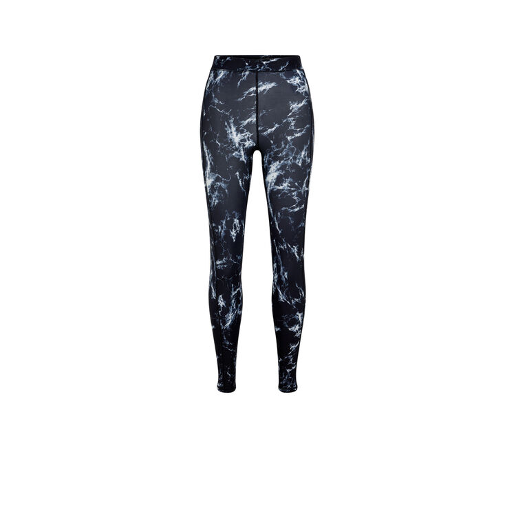 Leggings deportivos con estampado de mármol supermarbliz negro.