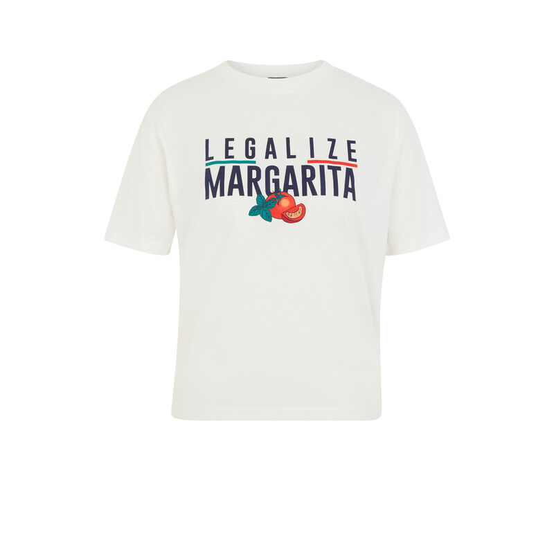 Top con estampado de margarita - blanco Top con estampado de margarita - blanco;