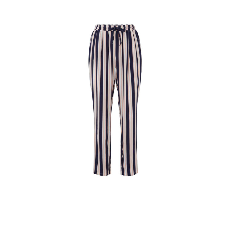 Pantalón de rayas fleurchiniz azul marino.