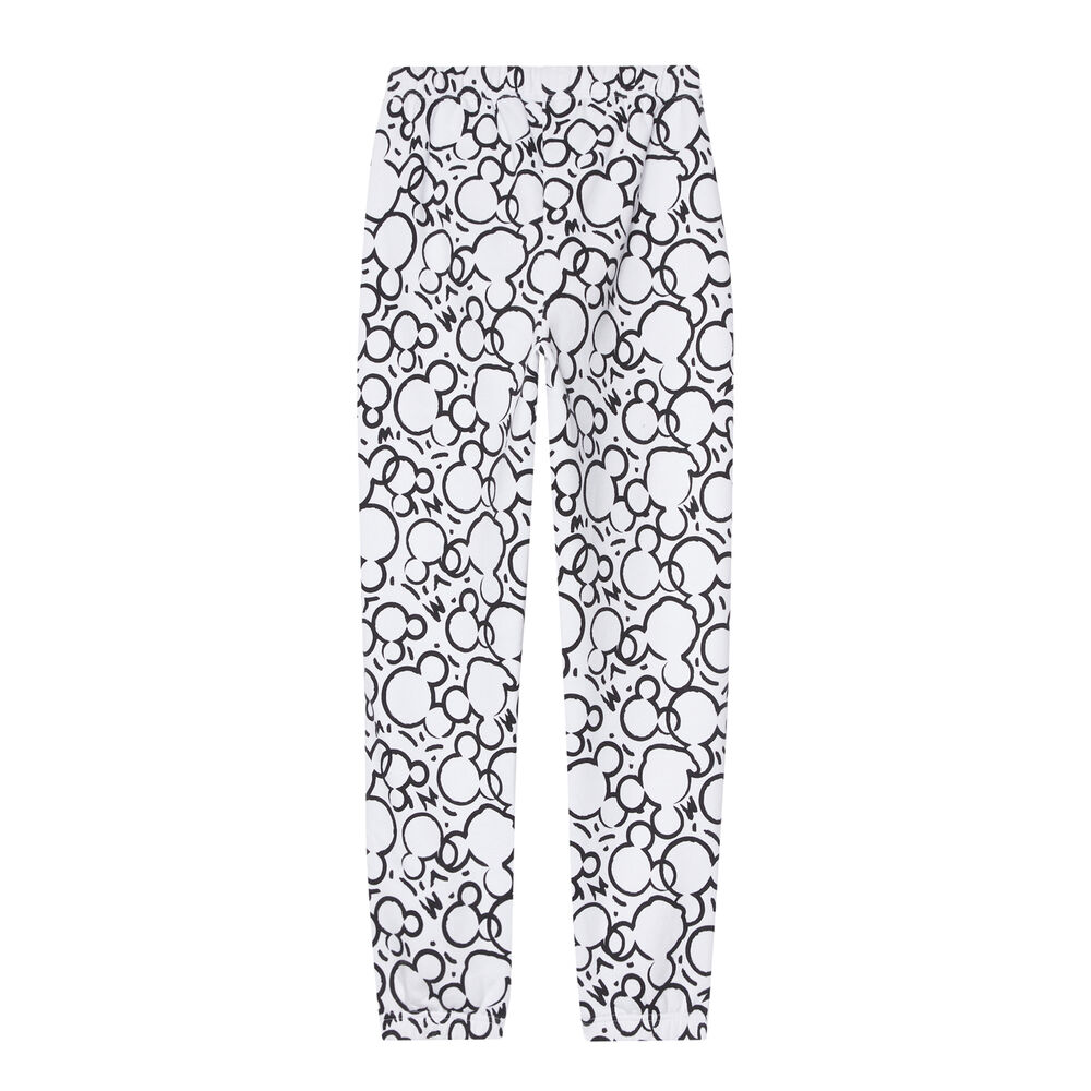 Pantalón con estampado de cabeza de mickey - blanco blanco.