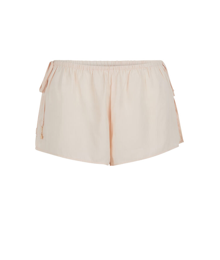 Shorts de satén con estampado de estrellas satistarsiz vainilla.