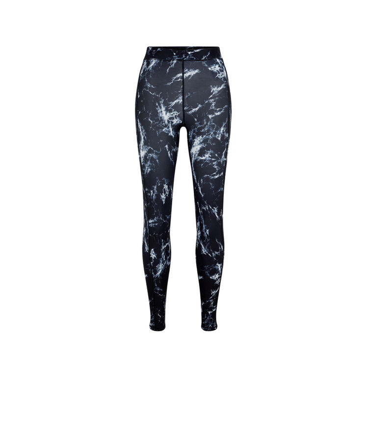 Leggings deportivos con estampado de mármol supermarbliz negro.