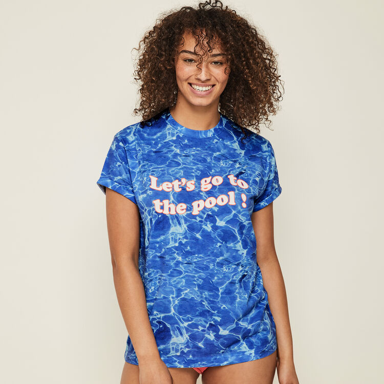 Camiseta azul interpisciniz blue.