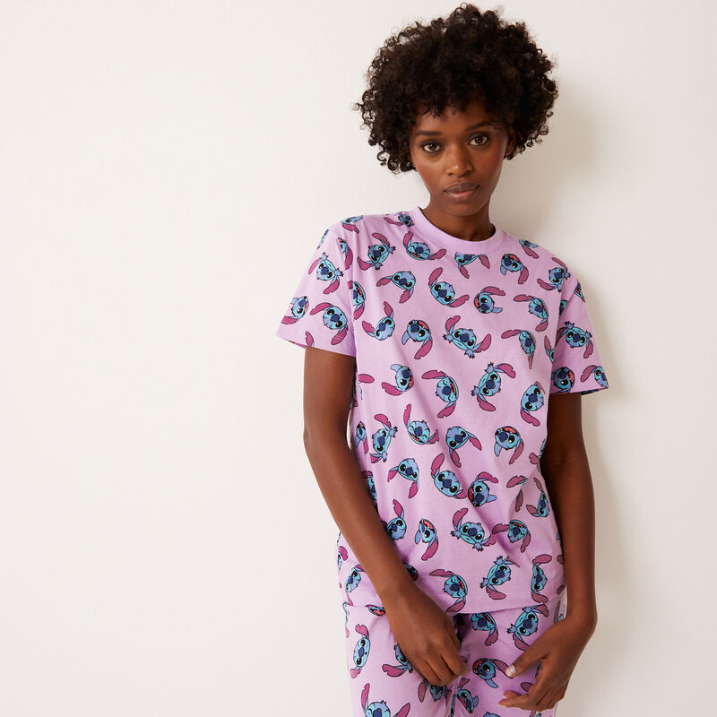top con estampado de stitch - morado top con estampado de stitch - morado ;