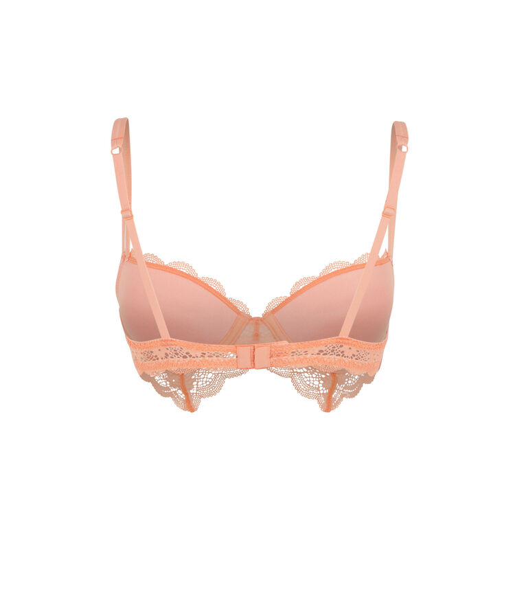Sujetador push-up de encaje - rosa claro rosa pastel.