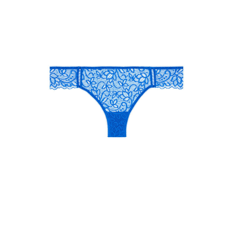 Braguita brasileña de encaje sayiz azul real.