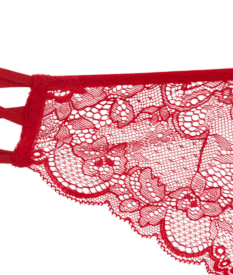 Braguita brasileña de encaje flirtiz rojo.
