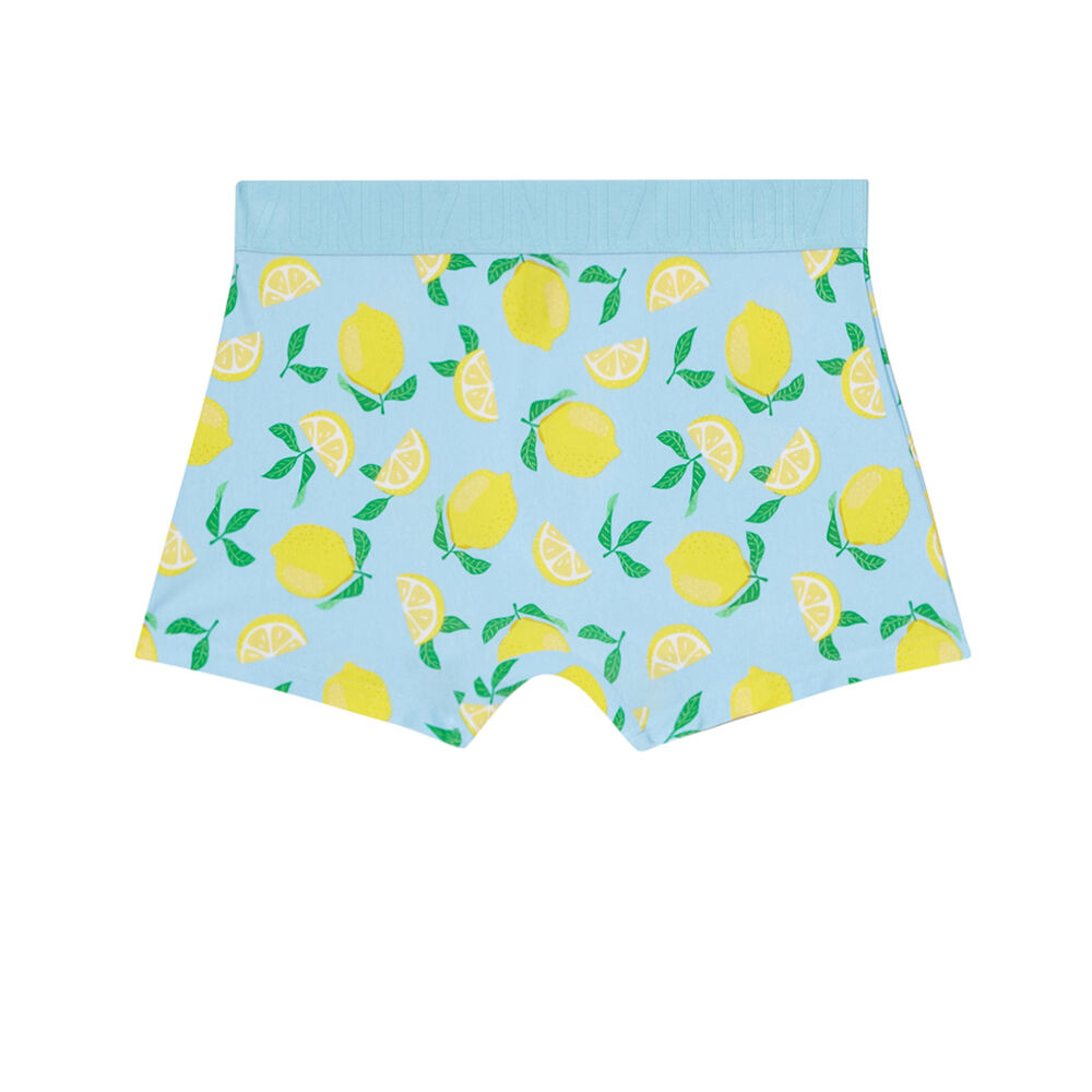 Bóxer con estampado de limones - azul azul.