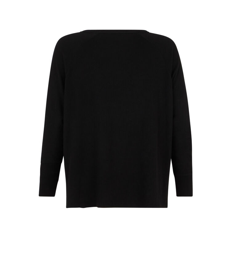 Top de manga larga - negro negro.